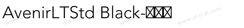 AvenirLTStd Black字体转换